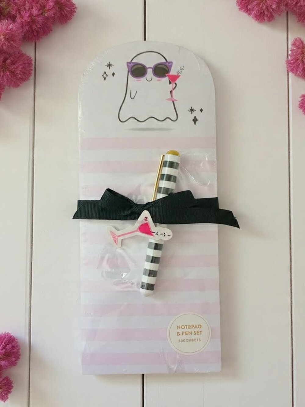 Emily Dumas Ghost Cocktail Notepad & Pen Set 100 Sheets NEW Sealed